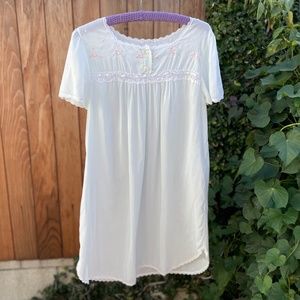 Light Blue Vintage Nightgown Lace Trim